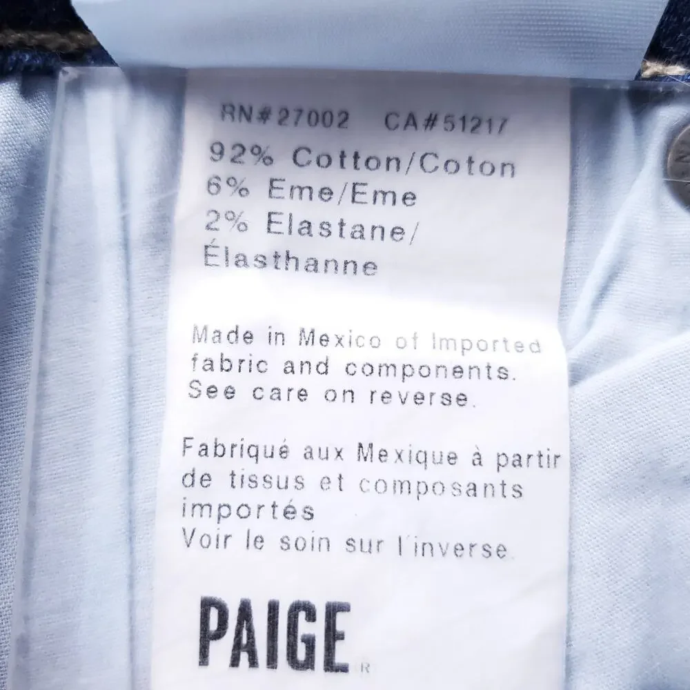 Paige Jimmy Jimmy Shorts Women 27 Medium Blue Stretch Cuffed Denim Boho Y2K